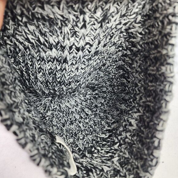 Rebecca Minkoff Black Gray Winter Beanie Pom Pom Knit Hat Snow Beanie Hats - Picture 7 of 8